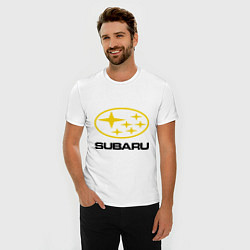 Футболка slim-fit Subaru Logo, цвет: белый — фото 2