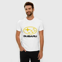Футболка slim-fit Subaru Logo, цвет: белый — фото 2