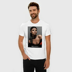 Футболка slim-fit Rihanna: portrait, цвет: белый — фото 2