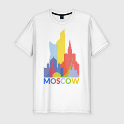 Мужская slim-футболка Moscow Colors
