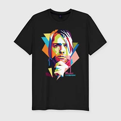 Мужская slim-футболка Kurt Cobain: Colors