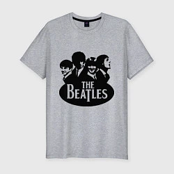 Мужская slim-футболка The Beatles Band