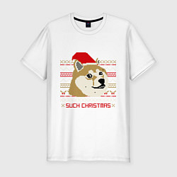 Футболка slim-fit Such christmas, цвет: белый