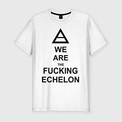 Футболка slim-fit We are the fucking echelon, цвет: белый