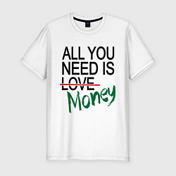 Футболка slim-fit All you need is money, цвет: белый