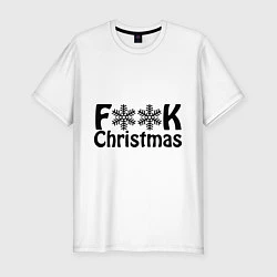 Футболка slim-fit F@ck christmas, цвет: белый