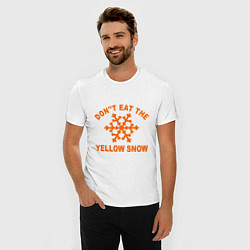 Футболка slim-fit Dont eat the yelow snow, цвет: белый — фото 2