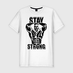 Мужская slim-футболка Stay strong