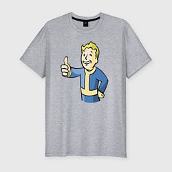 Мужская slim-футболка Fallout vault boy