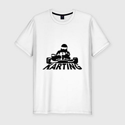 Футболка slim-fit Картинг, цвет: белый