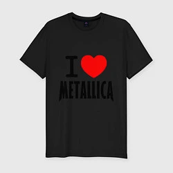 Футболка slim-fit I love Metallica, цвет: черный