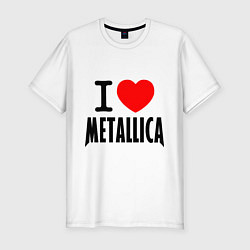 Мужская slim-футболка I love Metallica