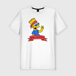 Мужская slim-футболка Bart Simpson: Peace