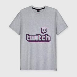 Мужская slim-футболка Twitch Logo