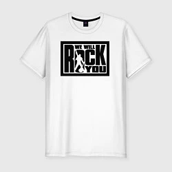 Мужская slim-футболка We will rock you