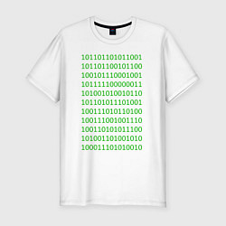Мужская slim-футболка Двоичный код
