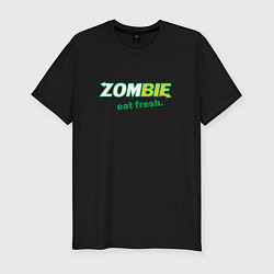 Футболка slim-fit Zombie - eat fresh, цвет: черный