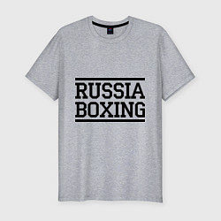 Мужская slim-футболка Russia boxing