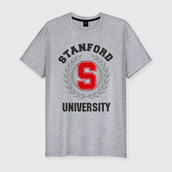 Футболка slim-fit Stanford University, цвет: меланж