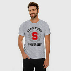 Футболка slim-fit Stanford University, цвет: меланж — фото 2