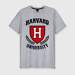 Мужская slim-футболка Harvard University