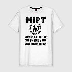 Футболка slim-fit MIPT Institute, цвет: белый