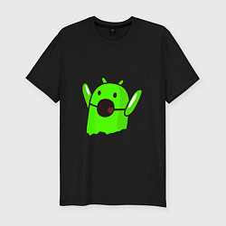Мужская slim-футболка Ничоси андроид