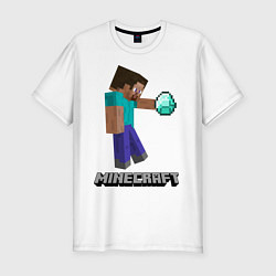 Мужская slim-футболка Minecraft Rock