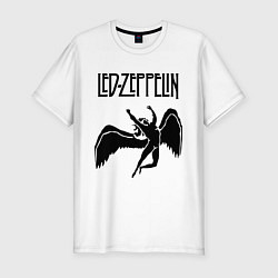 Мужская slim-футболка Led Zeppelin Swan