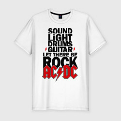 Футболка slim-fit AC/DC Rock, цвет: белый