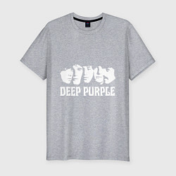 Футболка slim-fit Deep Purple, цвет: меланж
