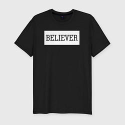 Футболка slim-fit 30 STM: Believer, цвет: черный