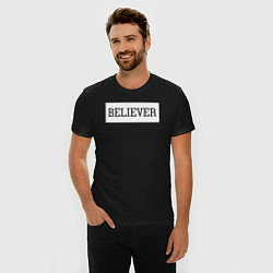 Футболка slim-fit 30 STM: Believer, цвет: черный — фото 2