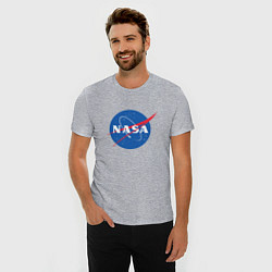 Футболка slim-fit NASA: Logo, цвет: меланж — фото 2