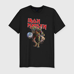 Футболка slim-fit Iron Maiden: Zombie, цвет: черный