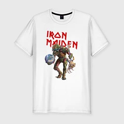 Футболка slim-fit Iron Maiden: Zombie, цвет: белый