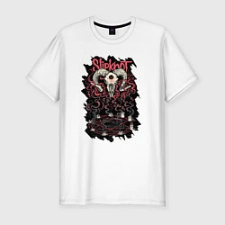 Мужская slim-футболка Slipknot Pentagram