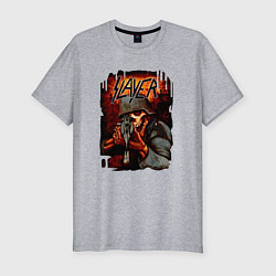 Мужская slim-футболка Slayer Zombie