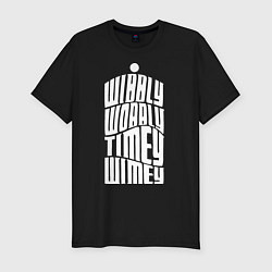 Мужская slim-футболка Talk Whovian To Me