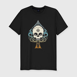 Мужская slim-футболка Череп (skull) (цветной)