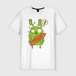 Мужская slim-футболка Атомная морковь