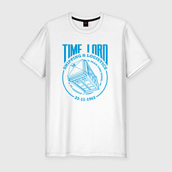 Футболка slim-fit Time Lord: 23-11-1963, цвет: белый