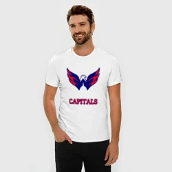 Футболка slim-fit Washington Capitals, цвет: белый — фото 2