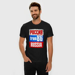 Футболка slim-fit Russia: from 86, цвет: черный — фото 2