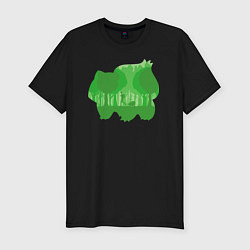 Мужская slim-футболка Bulbasaur Shadow