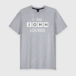 Футболка slim-fit I am John locked, цвет: меланж