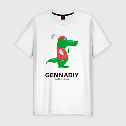 Футболка slim-fit Gennadiy Импортозамещение, цвет: белый