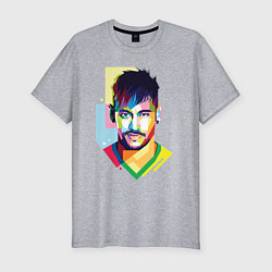 Футболка slim-fit Neymar: fun-art, цвет: меланж