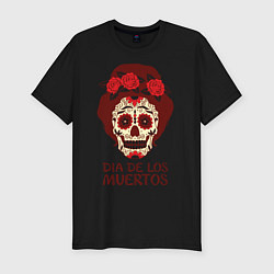Мужская slim-футболка День мертвецов