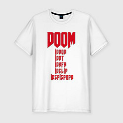 Мужская slim-футболка DOOM: Idspispopd